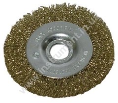 Щетка-крацовка дисковая, латунированная Spitce 18-052, 100х16мм Щетка-крацовка дисковая, латунированная 100х16мм