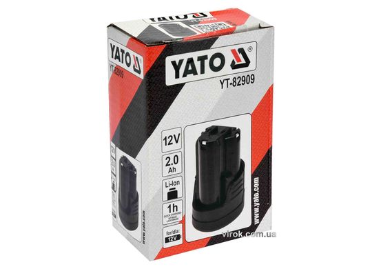 Акумулятор yato-іон 12 в 2 ах 1 год yt-82909
