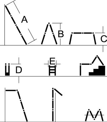 Лестница шарнирная Кентавр 4х4м (1,17м)