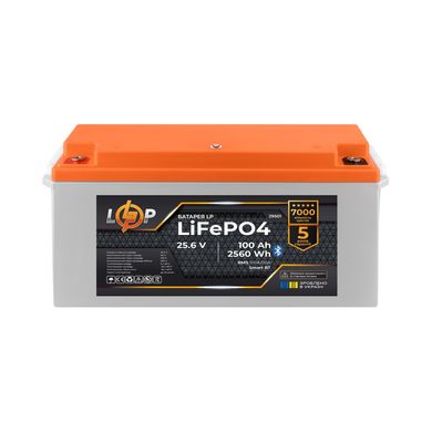 Акумулятор LP LiFePO4 25,6V - 100 Ah (2560Wh) (BMS 100A/50А) пластик Smart BT