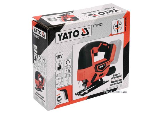 Лобзик акумуляторний YATO YT-82823 Li-Ion 18 В 50 мм (без акумулятора і зарядного пристрою)