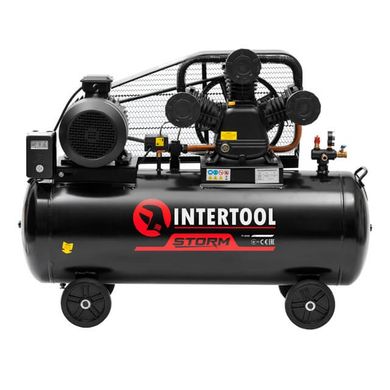 Компрессор InterTool PT-0040 Компрессор 200л, 10HP, 7.5кВт, 380В, 8атм, 1050л/мин. 3цилиндра