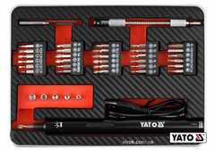 Викрутка акумуляторна з набором біт YATO Li-Ion 3.6В 450 мАгод LED-підсвітка HEX-1/4" 39 шт + кейс YT-27930