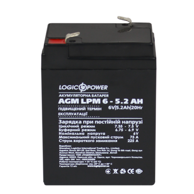 Акумулятор AGM LPM 6V - 5.2 Ah