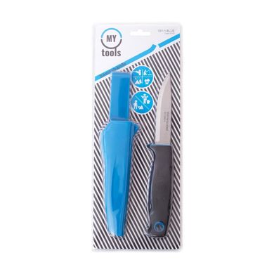 Нож шведский, My Tools двукомпонентна ручка, синий, 220мм.
