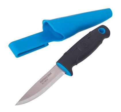 Ніж шведський, My Tools двукомпонентна ручка, синій, 220мм.