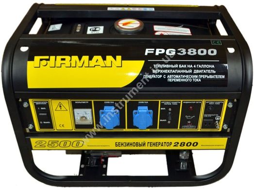 Бензиновая однофазная электростанция FIRMAN FPG 3800