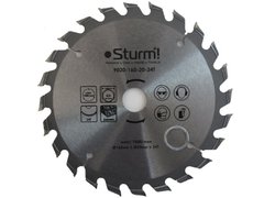 Диск пильний по дереву Sturm 9020-160-20-24T, 160х20 мм 24 зуба