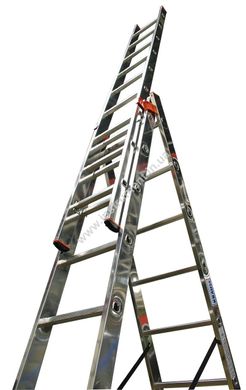 KRAUSE Tribilo 3x9 ступеней Алюминиевая трехсекционная лестница
