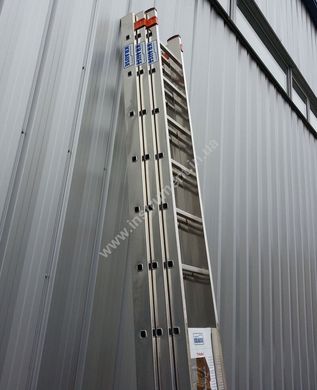 Универсальная лестница с тремя секциями KRAUSE Tribilo 3x12 ступеней Алюминиевая трехсекционная лестница с перекладинами 3x12 ступеней
