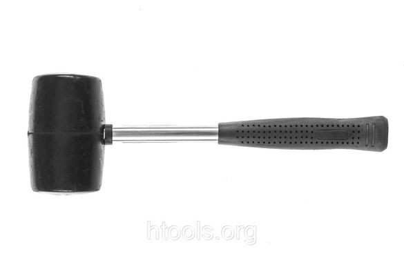Киянка резиновая 450 г 65 мм, черная резина, металлическая ручка. HouseTools 02k231