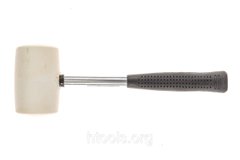 Киянка резиновая 225г 40 мм, белая резина, металлическая ручка. HouseTools 02K234