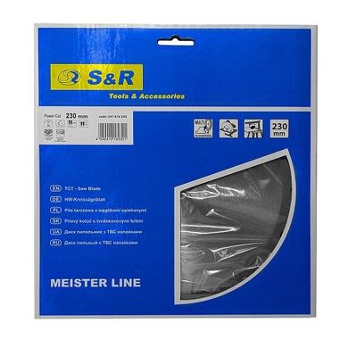 Диск пильний S & R Meister Power Cut 230x30 (20 / 25,4) x2,8 мм (241016230)