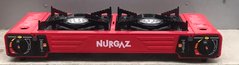 Компактная газовая плита Nurgaz NG 502, 2 конфорки, без переходника на баллон