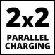 Зарядний пристрій для 4-х акумуляторів Einhell 2x2 Power X-Quattrocharger 4А