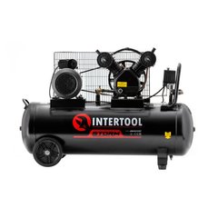 Компрессор InterTool PT-0014 Компрессор 100л, 4HP, 3кВт, 220В, 8атм, 500л/мин, 2 цилиндра