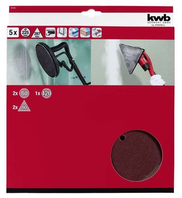 Шлифовальная бумага для TC-DW 225 Х P80 (5 шт.) kwb
