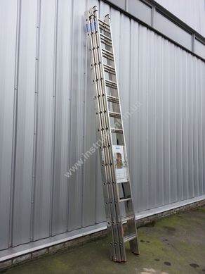 KRAUSE Tribilo 3x14 ступеней Алюминиевая трехсекционная лестница 3x14