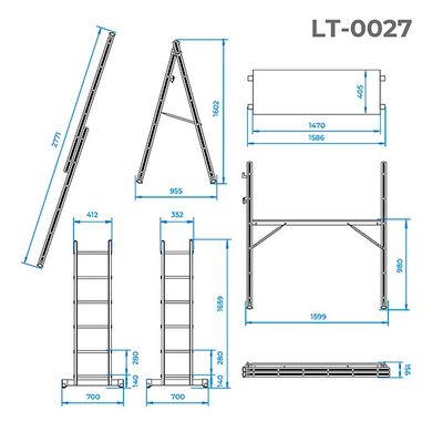 Лестница-помост (2x6) INTERTOOL LT-0027