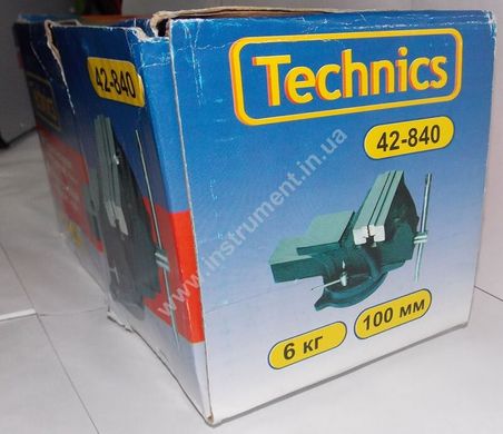 Тиски слесарные поворотные Technics 42-840 100 мм, 6 кг