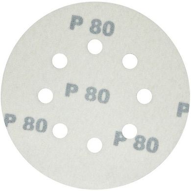 Набор шлифовальных кругов S&R D125 P80 - 8 отверстий, 5 шт. (234125805)