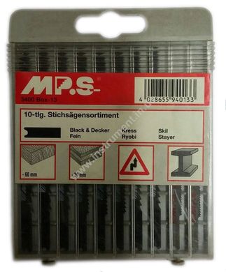 Набор пилочек для лобзика MPS 3400 Box-14 10шт.