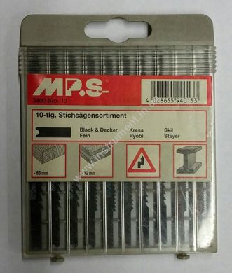 Набор пилочек для лобзика MPS 3400 Box-14 10шт.