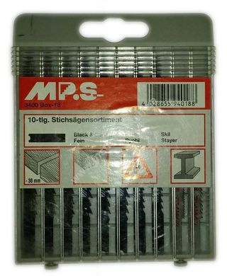 Набор пилочек для лобзика MPS 3400 Box-18 10шт.