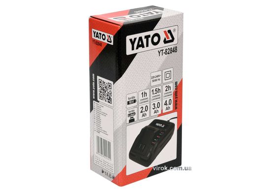Зарядний пристрій YATO до акумуляторів Li-Ion 18 В від електромережі 230 В YT-82848