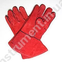 Перчатки замшевые (краги) красные WERK WE2128