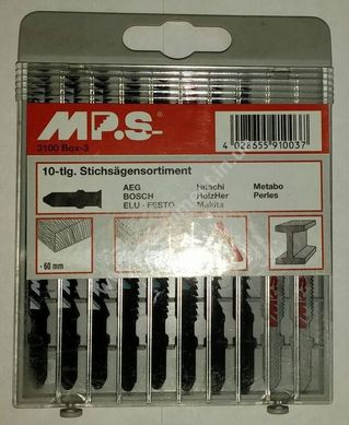 Набор пилочек для лобзика MPS 3100 Box-3 10шт.
